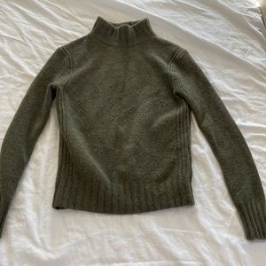 Mock neck merino wool sweater